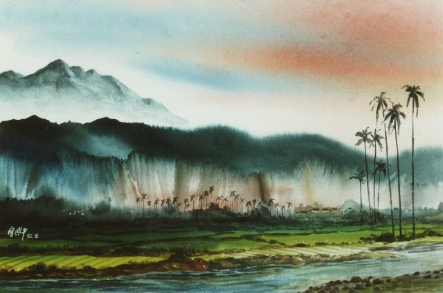 Z090 曾興平---岩灣風情 水彩 4K 1993 